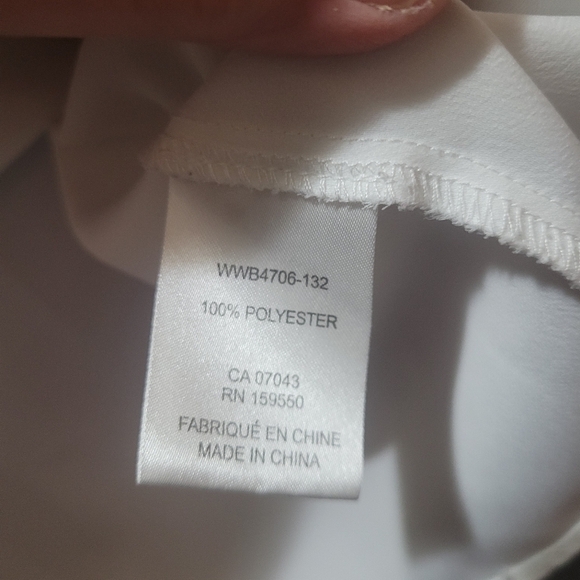 Belle Vere White Short Ruffle Sleeve Top XS - Picture 4 of 5